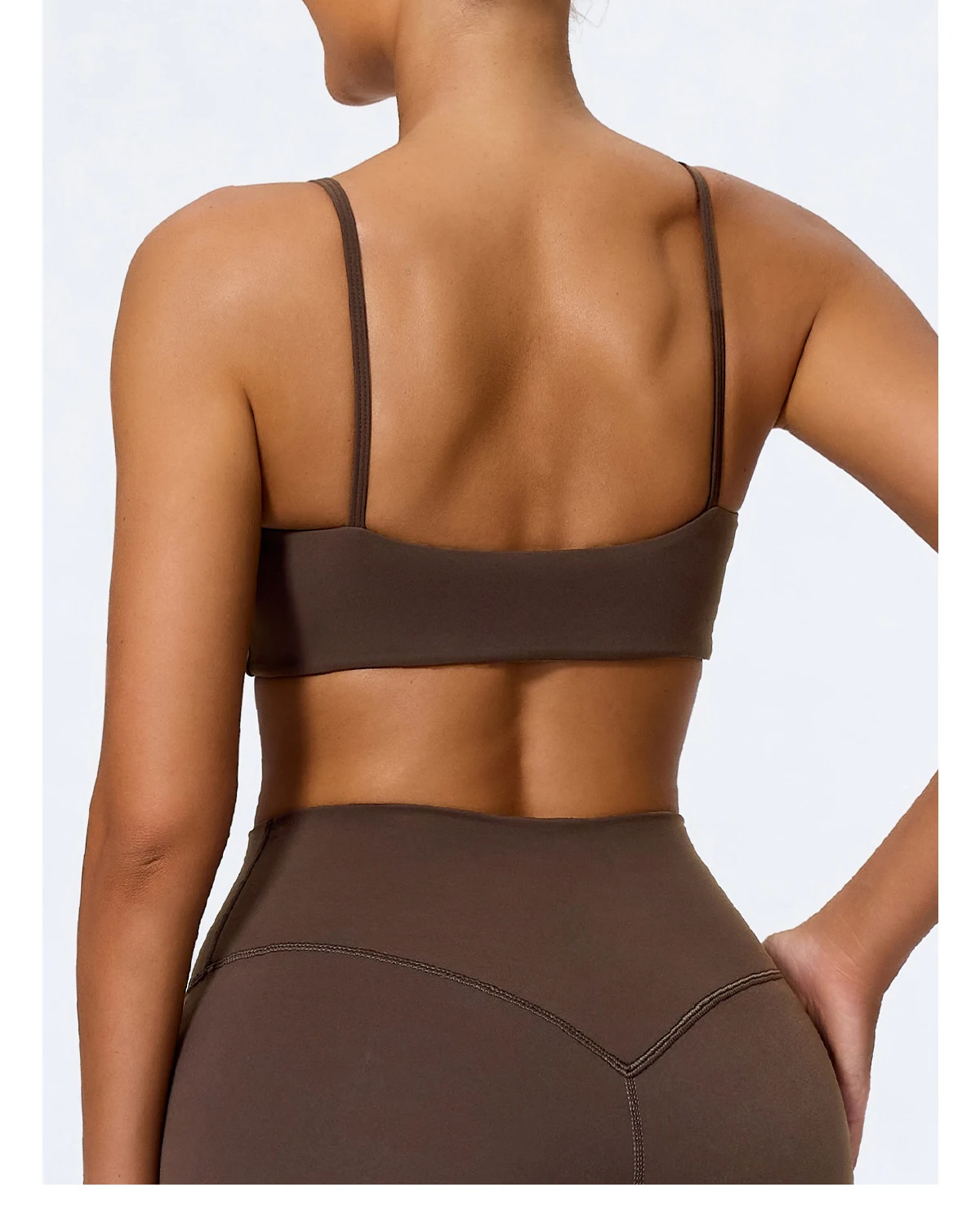 Ctenkevet Sommer Neu Damen U-förmiger Bandeau-Sport-BH für Fitness, Yoga und Workout – Rückenfreies Crop-Top für Frauen – Detail 27