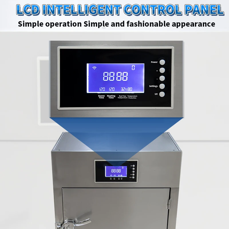 Шкафы для дезинфекции Быстрая дезинфекция Шкаф для дезинфекции озоном Нержавеющая сталь Пройти через двойные двери
