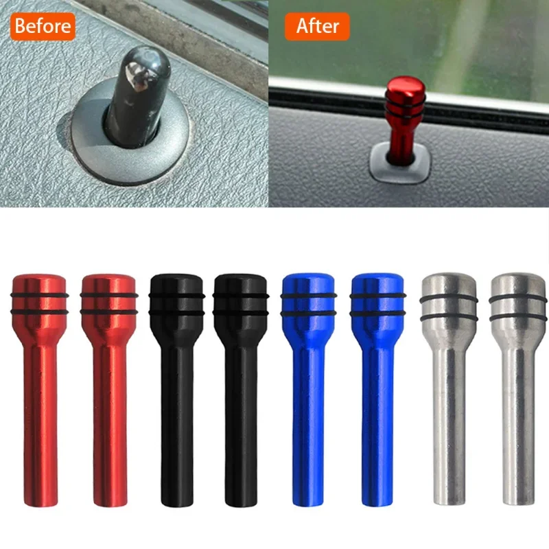 Alloy Car Door Lock Knob Door Lift Button Locking Pins Screw Knob Pin 5 Colors Car Interior Tools Decor Locks Car Accessories