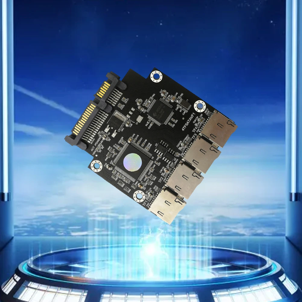 

4-Port TF/SD Memory Card To SATA Adapter Widely Compatible Self-Made SSD Solid State Drive for Micro-SD To SATA Group RAID Card