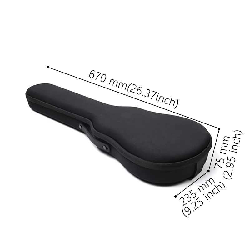 Portable Ukulele Case For Concert 23 Inches Ukulele Hard Case Gig Bag Black Single Shoulder Ukelele Backpack Waterproof