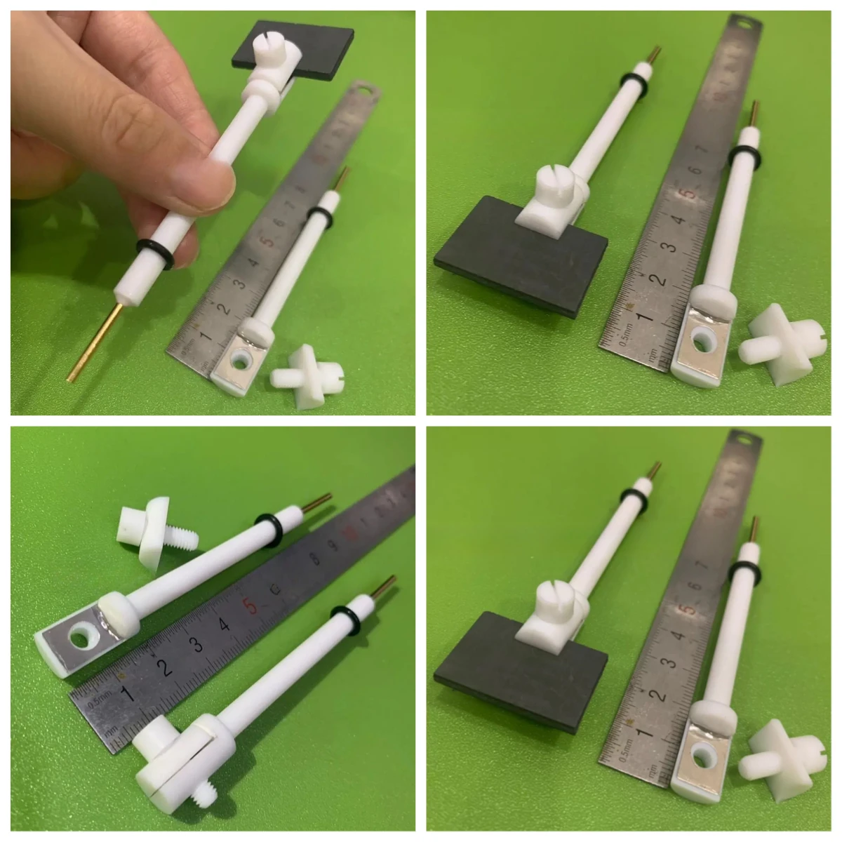 JJ110 electrode holder Platinum electrode holder Built-in 10*15*0.1mm platinum plate, punched in the middle