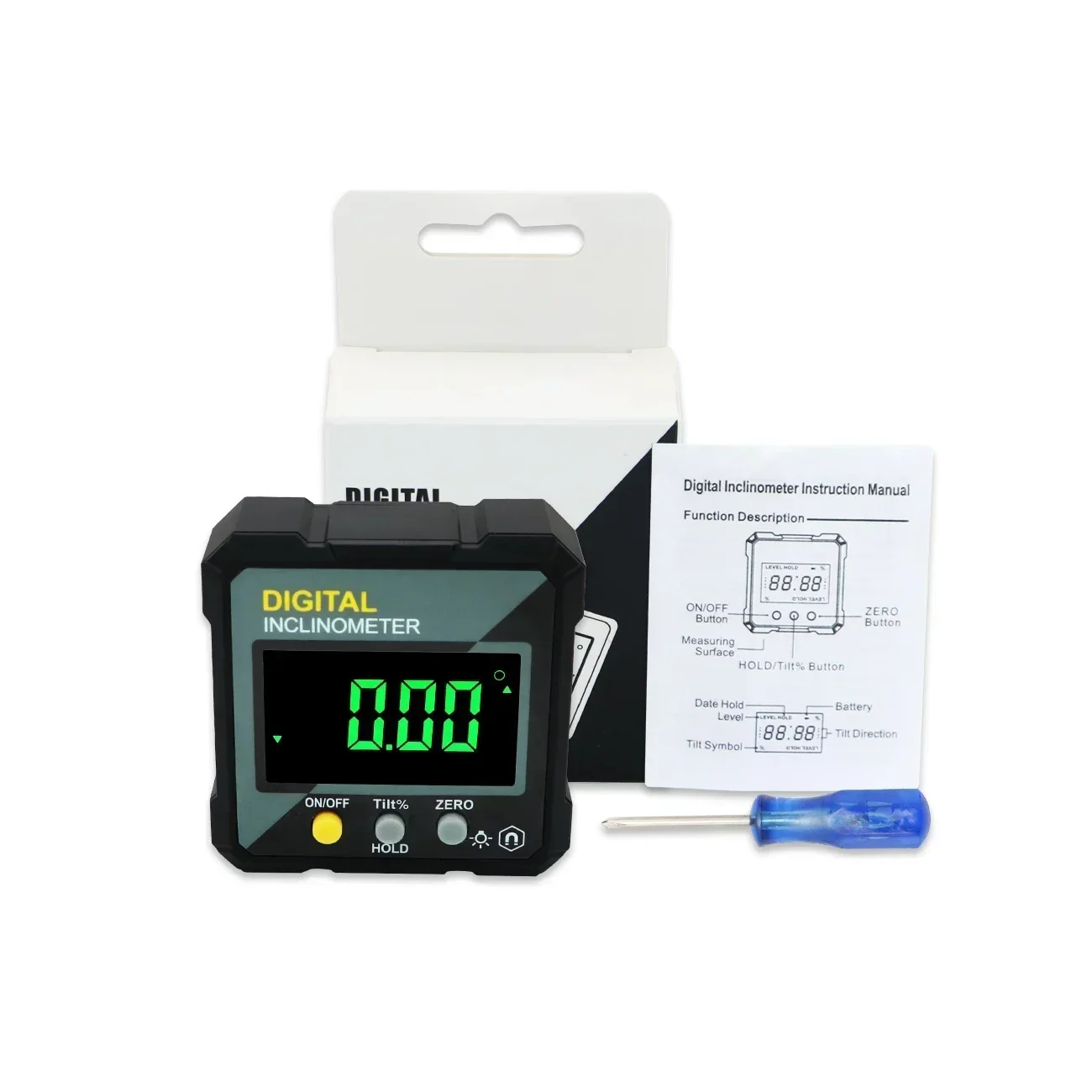 SHAHE-Niveau électronique numérique, inclinomètre magnétique, rapporteur d'angle, boîte de niveau de précision pour le travail de calcul, 4*90 °