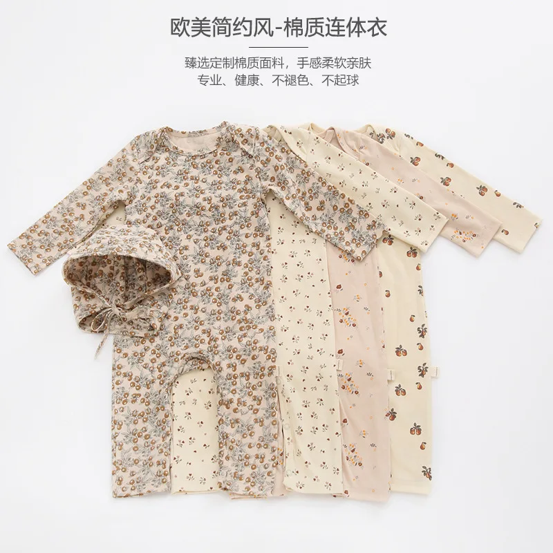 

Jenny&Dave 2024 Spring and Autumn New Product European and American Baby Bodysuit Long sleeved Cotton Crawling Clothes for Infan