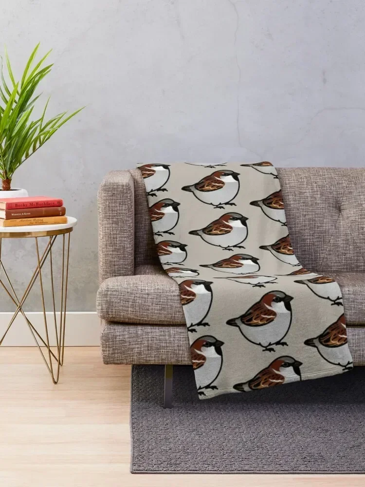 Chubby House Sparrow Throw Blanket funny gift For Decorative Sofa decorative Blankets