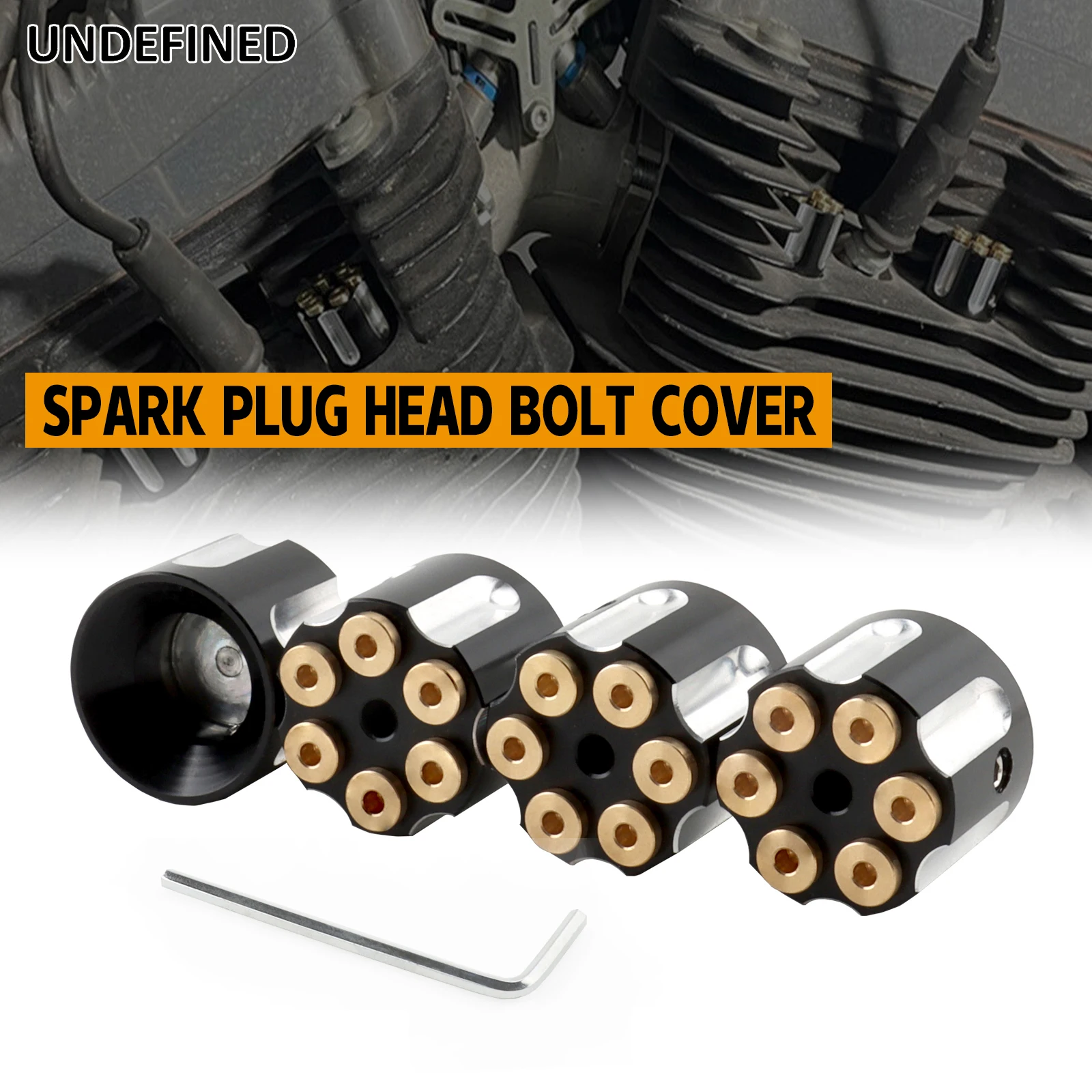 

Motorcycle Engine Topper Cover Screw Cap Spark Plug Head Bolt Caps For Harley Sportster Softail Dyna Twin Cam XL 883 1200 48 72