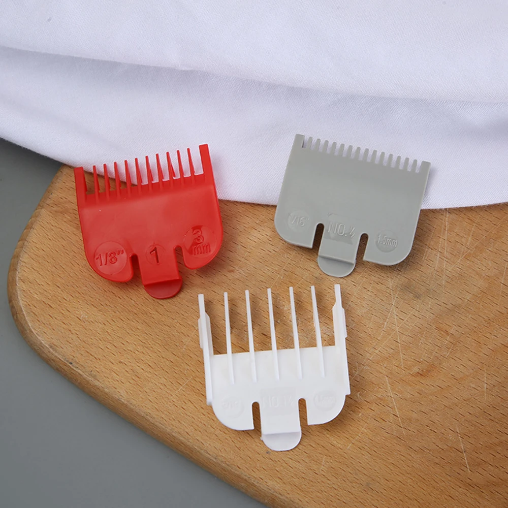 Guia Reutilizável Pentes para Máquina De Corte De Cabelo, Haircut Comb, Barbeiro Cabeleireiro Acessórios, Novo, 1.5mm, 3.0mm, 4.5mm, 2 Pcs, 3Pcs