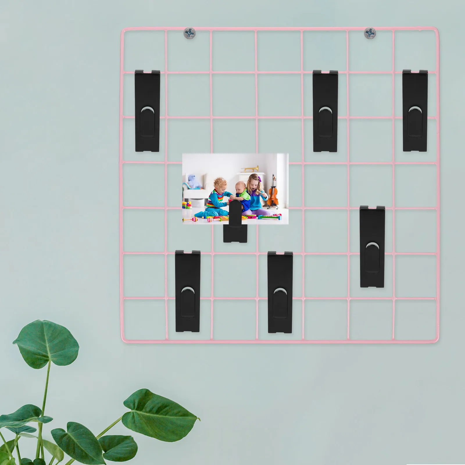 8Pcs Hanging Hook Iron Display Accessories for Pictures Hooks Grid Wall Hook Metal Hooks