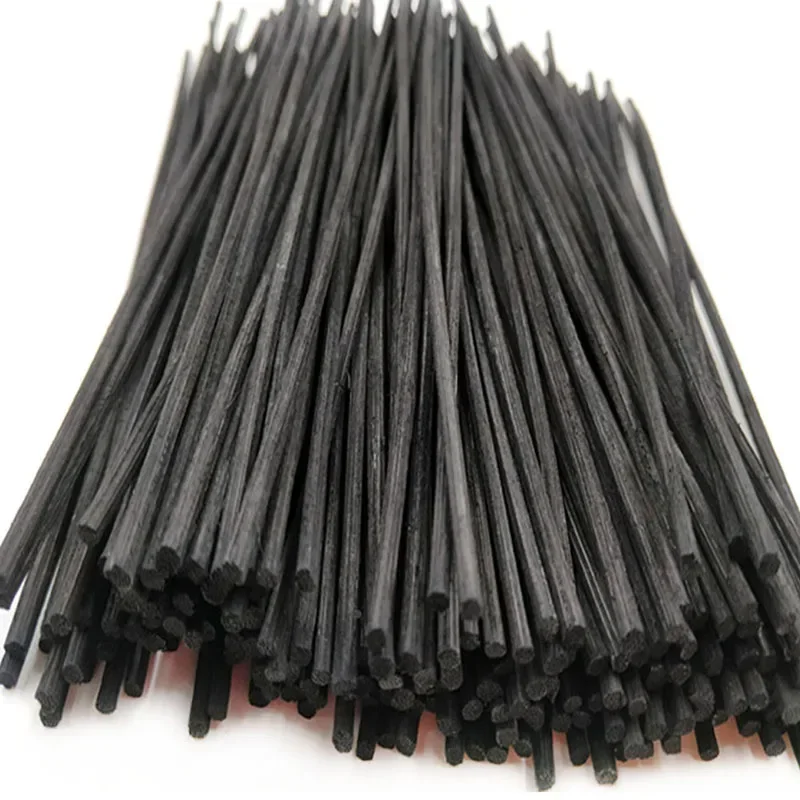 

100PCS Black Fiber Rattan Sticks Essential Oil Reed Diffuser Sticks Fragrance For Bedroom Office Car Air Freshener Home Decor