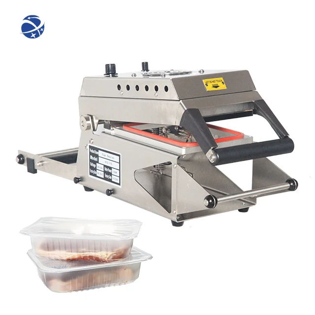 

yyhc HTS-175 Hualian Cutter Package Packing Box Heat Sealer Food Table Skin Pack Tray Sealing Machine