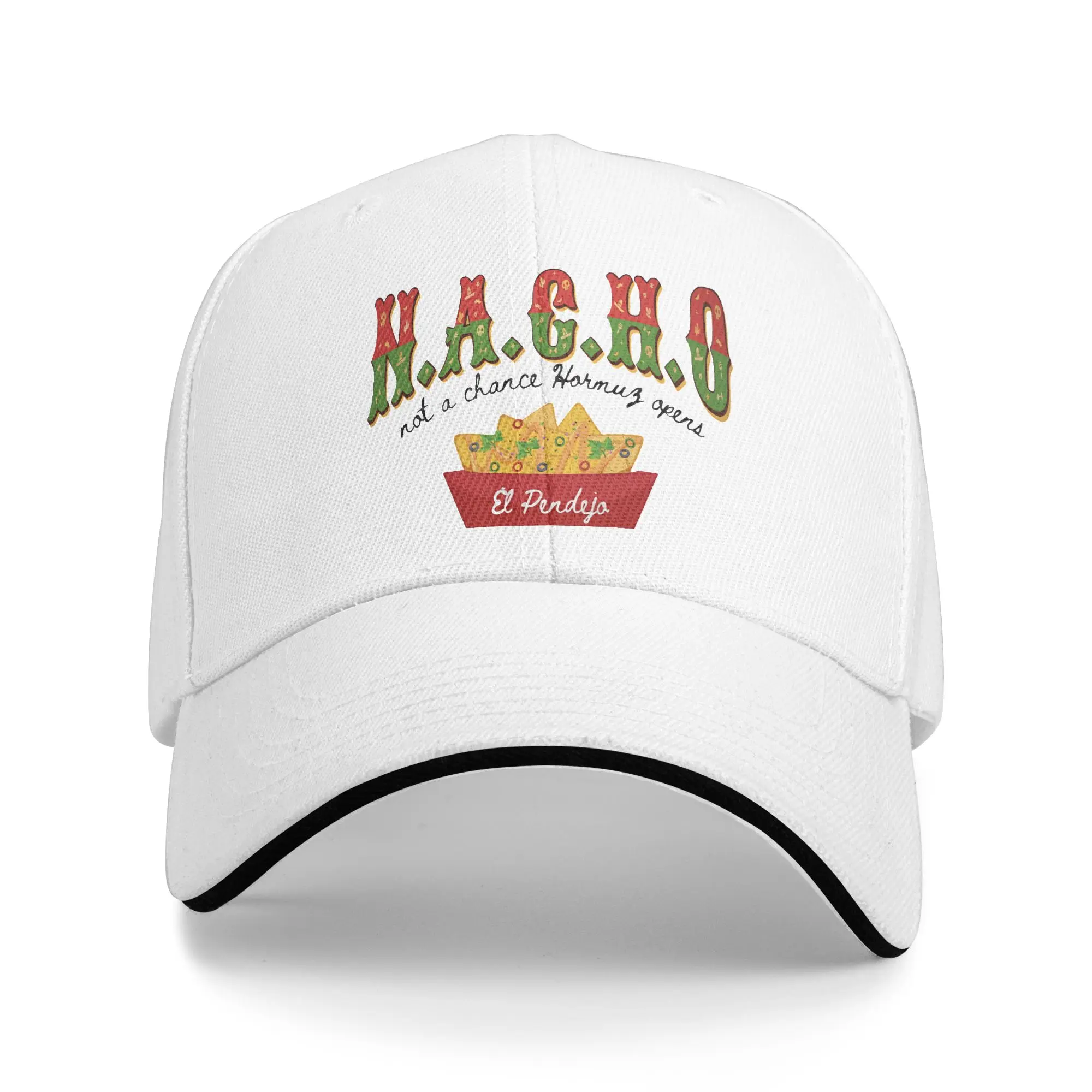 NACHO Not A Chance Hormuz Opens Sandwich Gorras de béisbol lavadas, humorísticas y satíricas, tipo snapback, para running y golf, sin estructura, suaves