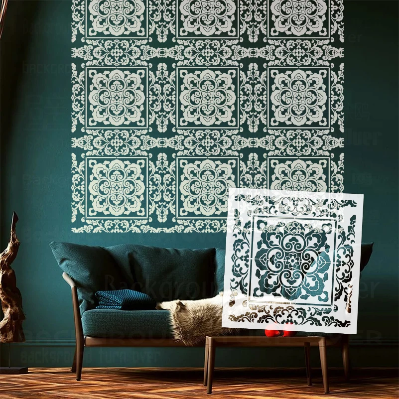 40cm - 80cm Stencil Wall Decor Decorative Template Furniture Makers Drawing Chinese Traditional Oriental Asian Retro S461