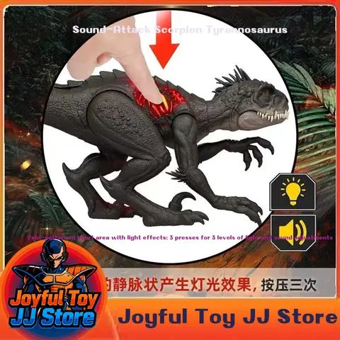 Jurassic World Dinosaur JCG25 Action Figure Scorpios Rex Ultimate Damage Sound Effect Anime Model Toys for Kids Birthday Gift