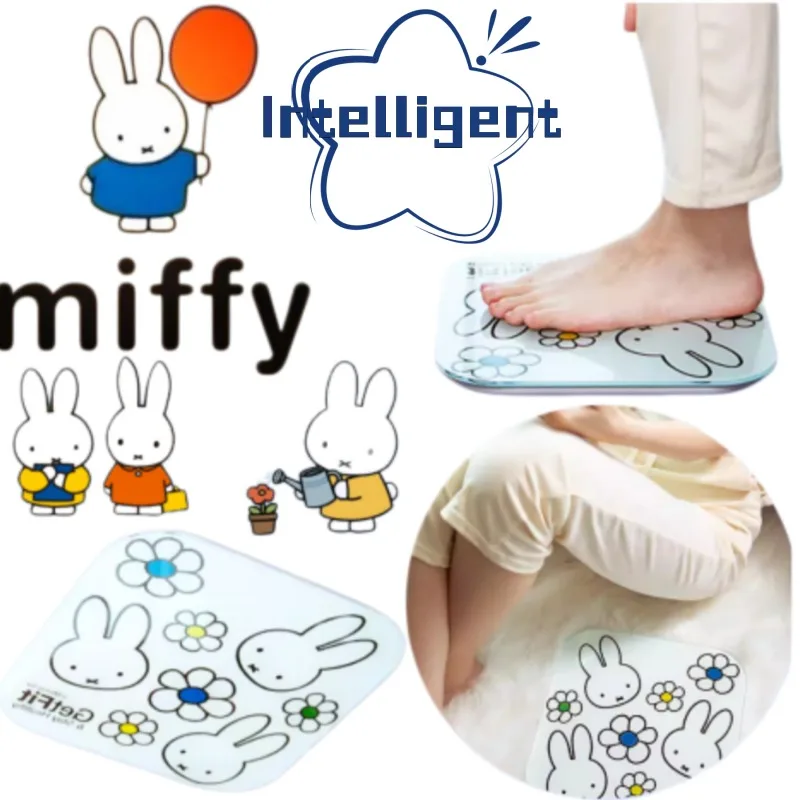 

Miffy Creative Precision Weight Scale Smart Home Small Cartoon Cute Rabbit Print Electronic Scale for Fitness and Weight Loss