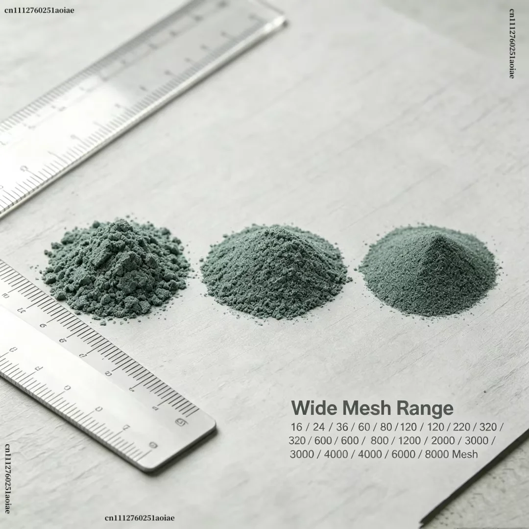 Green Silicon Carbide Grit 16~8000 Mesh SiC Powder for Sandblasting Polishing Abrasive Tools Refractory Material