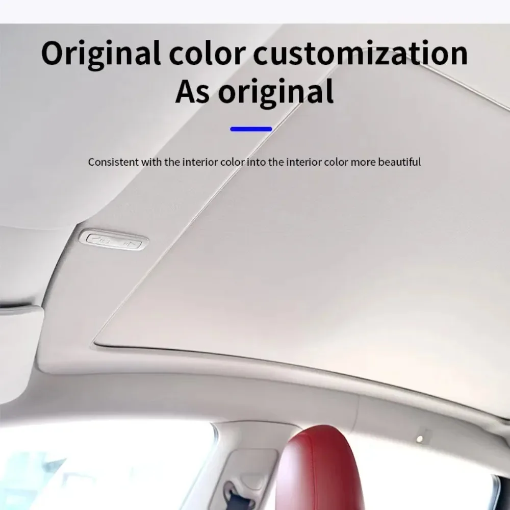 Manual Retractable Sunshade Cover Flush Mount Roof Sunscreen UV Protection Heat Insulation for Tesla Y /3/ YL Car Accessories