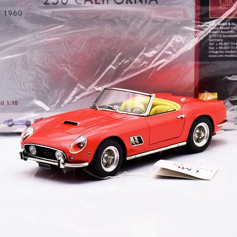 CMC-Modèle de voiture en alliage de métal entièrement ouvert, simulation, édition limitée, cadeau de jouet, 1:18, Californie, 250, 1960