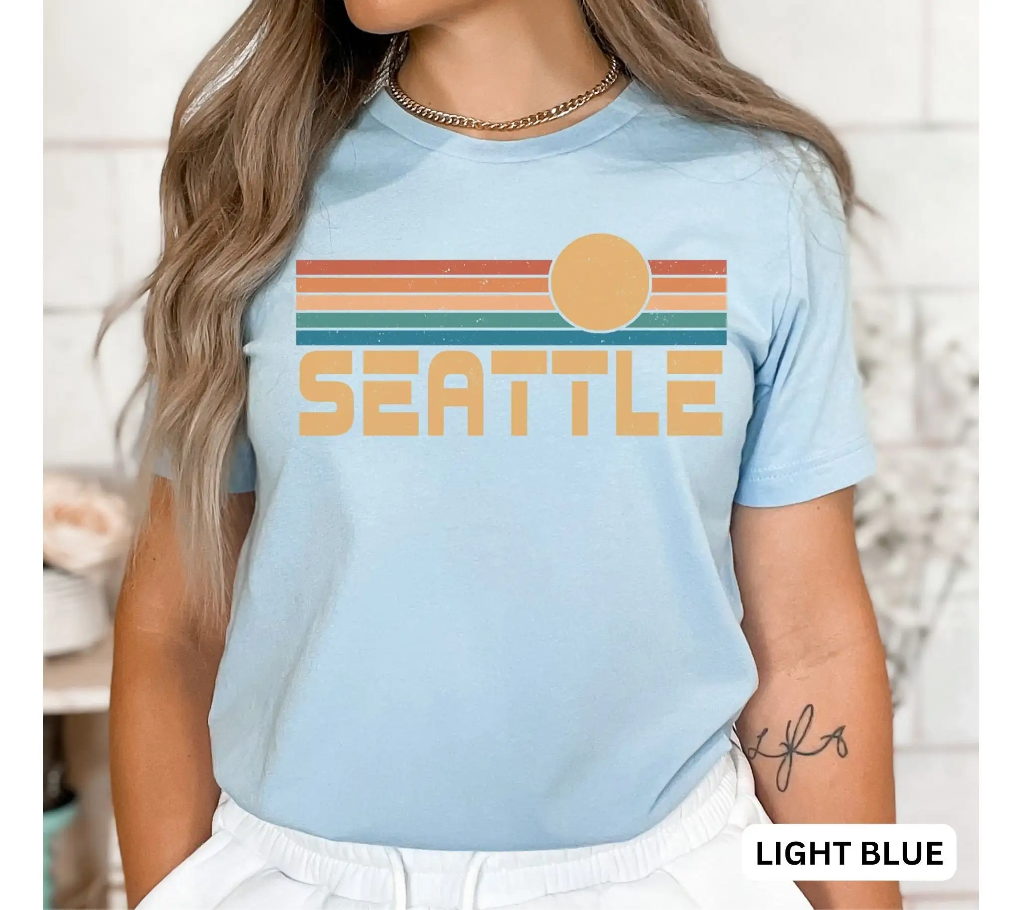 Seattle T Shirt Washington Souvenir Mountain Vacation Road Trip