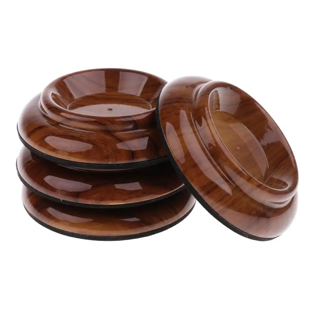 Durable ABS Plastic Piano Caster Cups Furniture Round Wheel Caps Upright Grand Piano Parts for Carpets and Hardwood