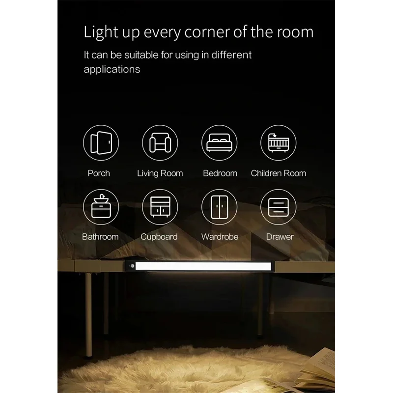 YEELIGHT Induction Night Light LED Human Motion Sensor Light Bar Wardrobe Cabinet Corridor Wall Lamps