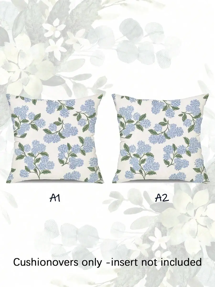 2pcs Spring/Summer Home Decor, Beautiful Floral Design, Multiple Sizes, Throw Pillow Covers, Decorative Cushion Covers, Living