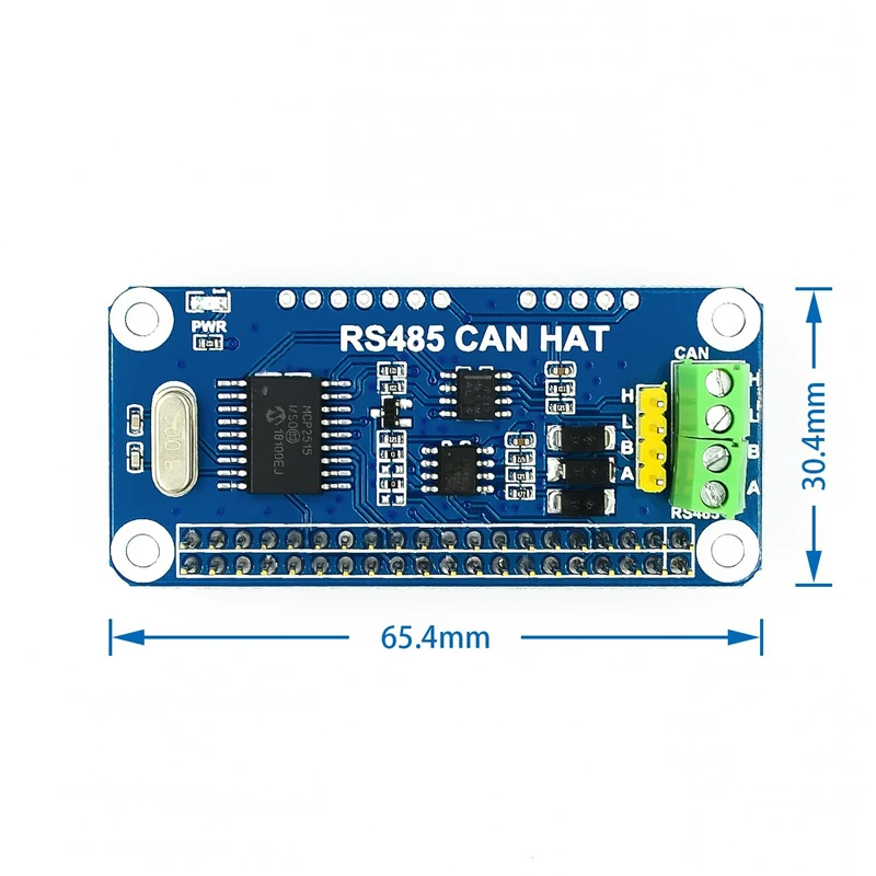 Raspberry Pi RS485 CAN HAT 3.3V MCP2515 SP3485 SPI Interface Allows Stable Long-Distance Communication for Pi 4B/3B+/3B/ Zero