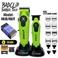 2PC FA1T BRDCLIP FA1C Kit 7500RPM Barbershop Professional Hair Clipper Electric Trimmer Hair Finish Machine DLC Blade with Base