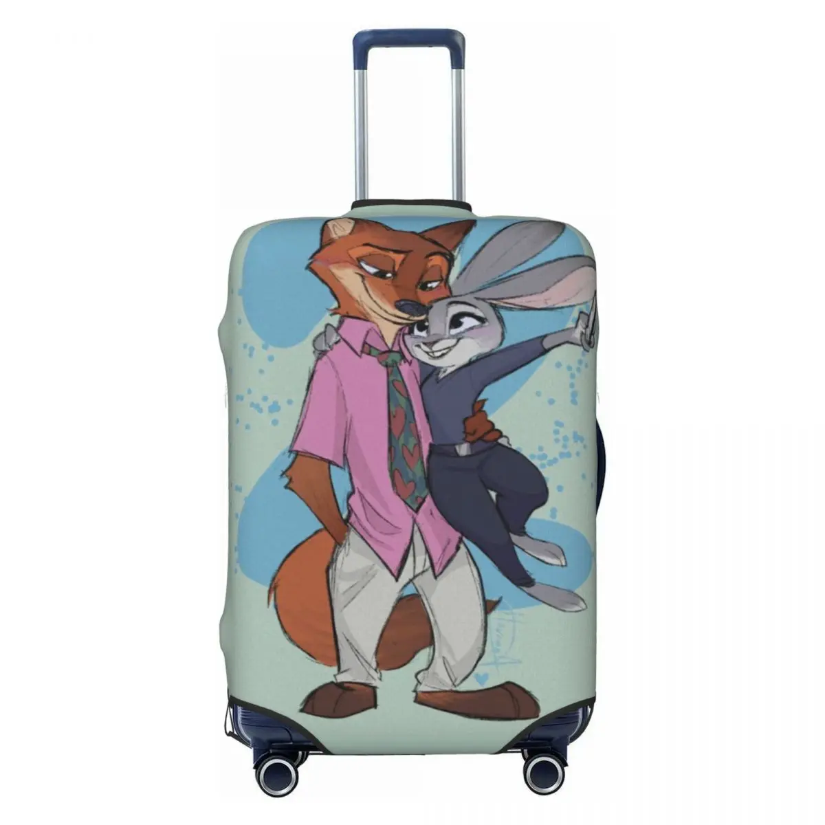 

Чехол для багажа с рисунком Z-Zootopia, забавный милый мультяшный защитный чехол для чемодана, подходит для чемоданов 18-32 дюймов