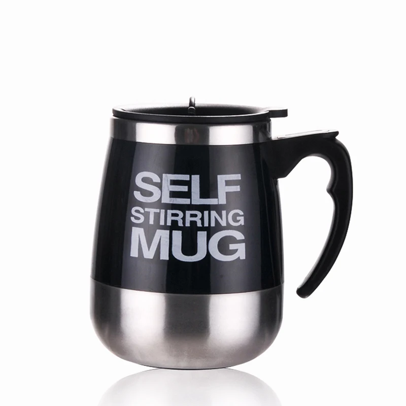 450ml Stainless Steel Self Stirring Mug Automatic Electric Mixing Cup Creative Milk Coffee Mug With Lid Fancy Drinking Cup Gift