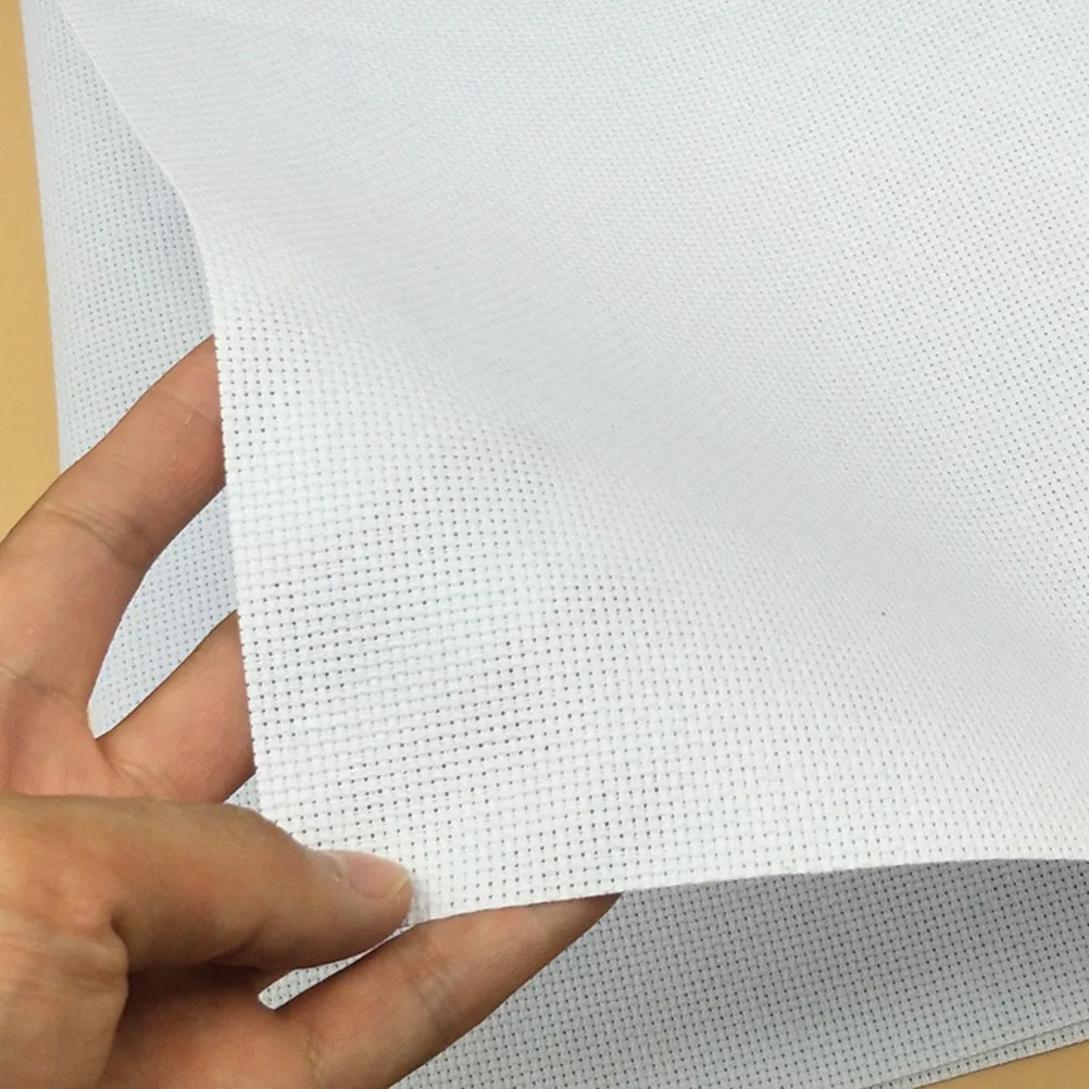 

10Pcs Cross-Stitch Fabric White 11ct Counted Plain Cloth DIY Handmade Embroidery Needlework Material Cross-Stitch Cloth