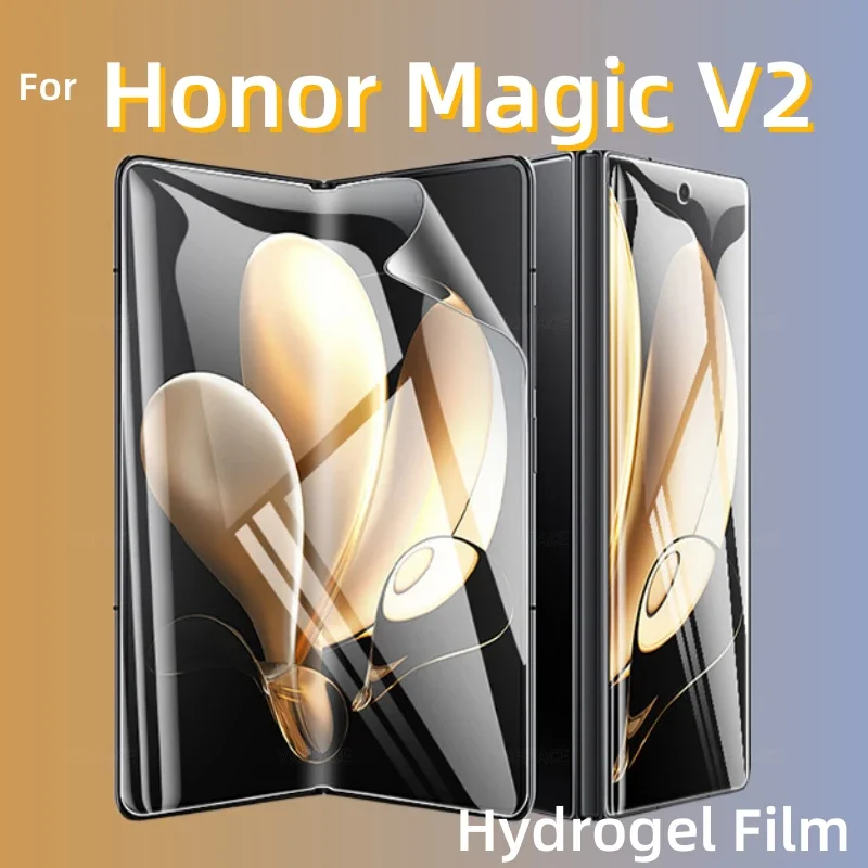 Película de hidrogel mate HD 4 en 1 para Huawei Honor Magic V2 V3 V5 Purse, protector de pantalla suave de TPU transparente HD