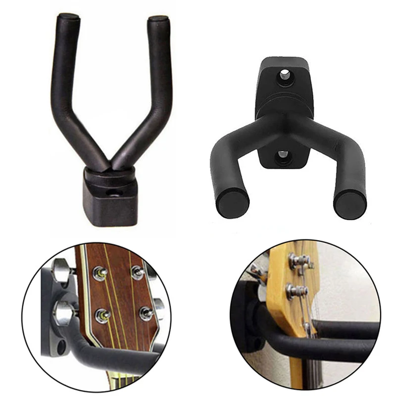 1PCS Guitar Hanger Hook Holder Wall Mount Stand Rack Bracket Instrument Display Bass Screws Guitar Hook Wall Hangers