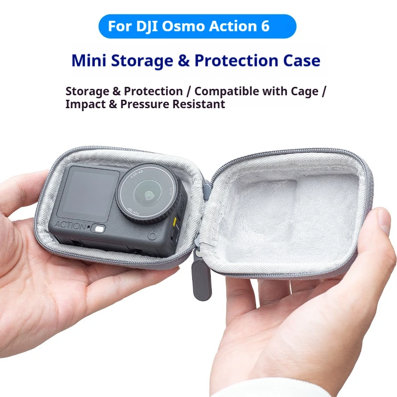 Portable Mini Bag for DJI Osmo Action 6 Waterproof Storage Bag Protective Case for Osmo Action 6 Sport Camera Accessories