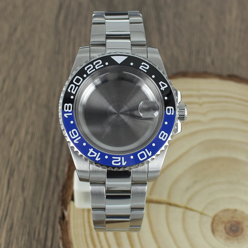 

NH35 40MM 200m Waterproof SUB GMT Ceramic Insert Glide Lock Clasp Watch Case Accessories For ​NH34 NH35 NH36 ETA2824 PT5000 DIY