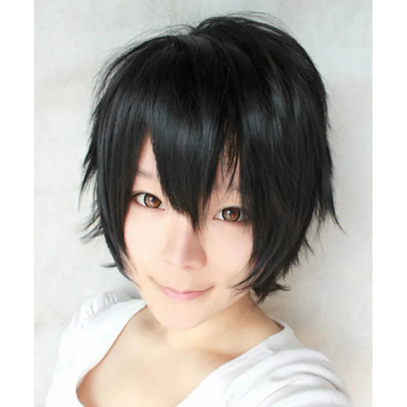 

Kirigaya Kazuto Cosplay Wig Short Black Costume Sword Art Online Kirito Synthetic Hair Cos Wigs Peruca Pelucas