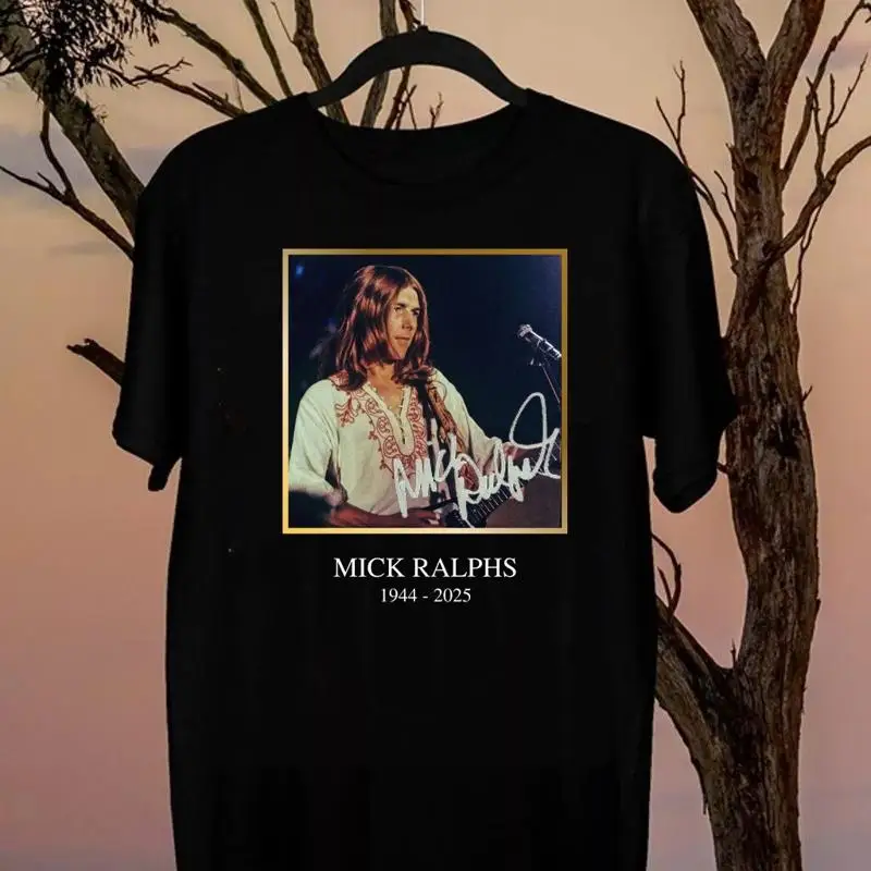 Черная футболка полного размера RIP Mick Ralphs 1984 2013