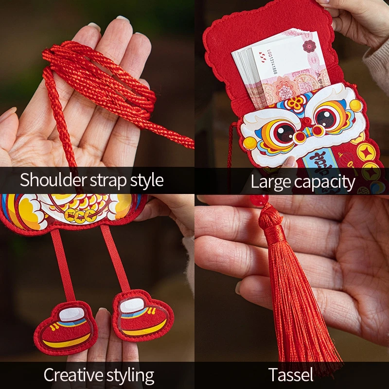 1 قطعة السنة الصينية الجديدة المغلفات الحمراء 2025 ثعبان العام محظوظ الحزم الحمراء زودياك الجوف الإبداعية محظوظ المال مهرجان الربيع العناصر #3