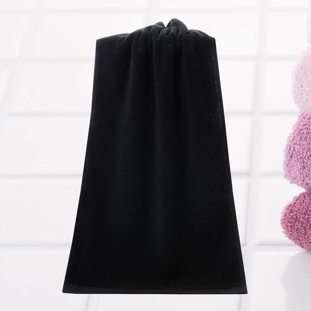 

Oversized Black Cotton Towels Extra Large Hand Towel for Bath Gym Hotel Cotton Face Towels Machine Washable Lightweight