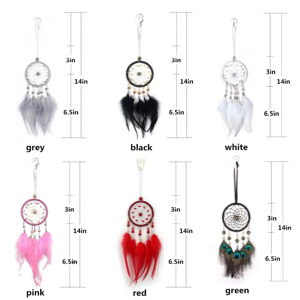 Small Wall Hanging Home Decoration Handmade Crafts Dream Catchers Wind Chimes Feathers Car Interior Rearview Pendant