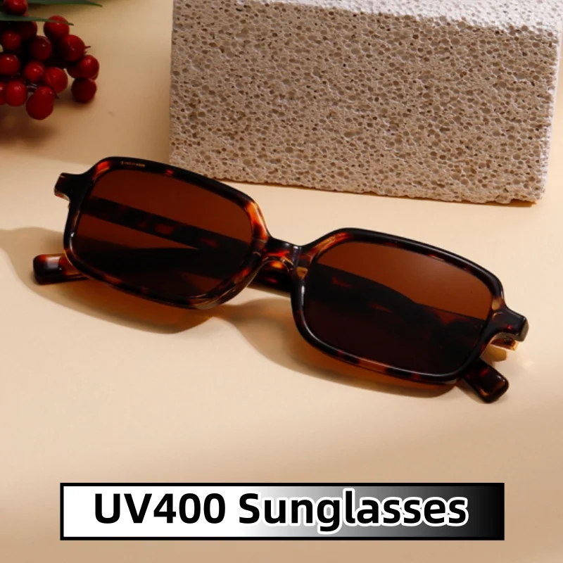 

Women's Trendy and Versatile Square Small-framed Sunglasses UV400 Sun Protection Travel Street Photography Shades Glasses