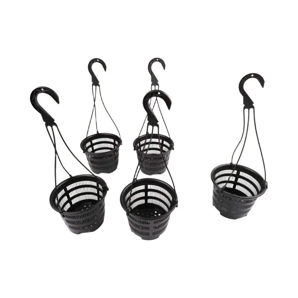 Indoor Plant Decor Plastic Orchid Pots Indoor Outdoor Planters Decorative Pots Optimal Air Circulation Set Of Five Pots