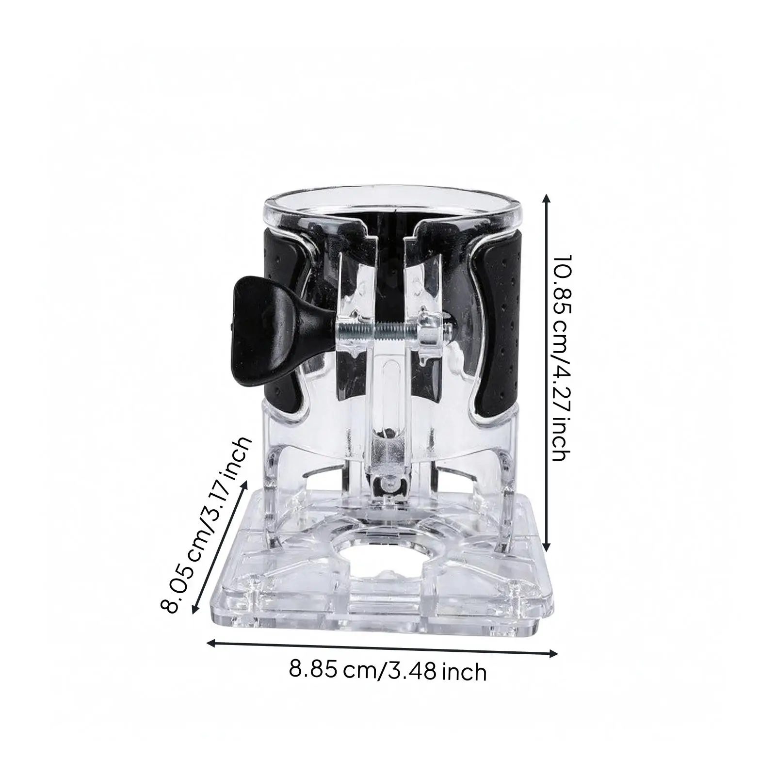 Mini Trimmer Base Cover Transparent Body for Wood Router Adjustable Knob Secure Clamp