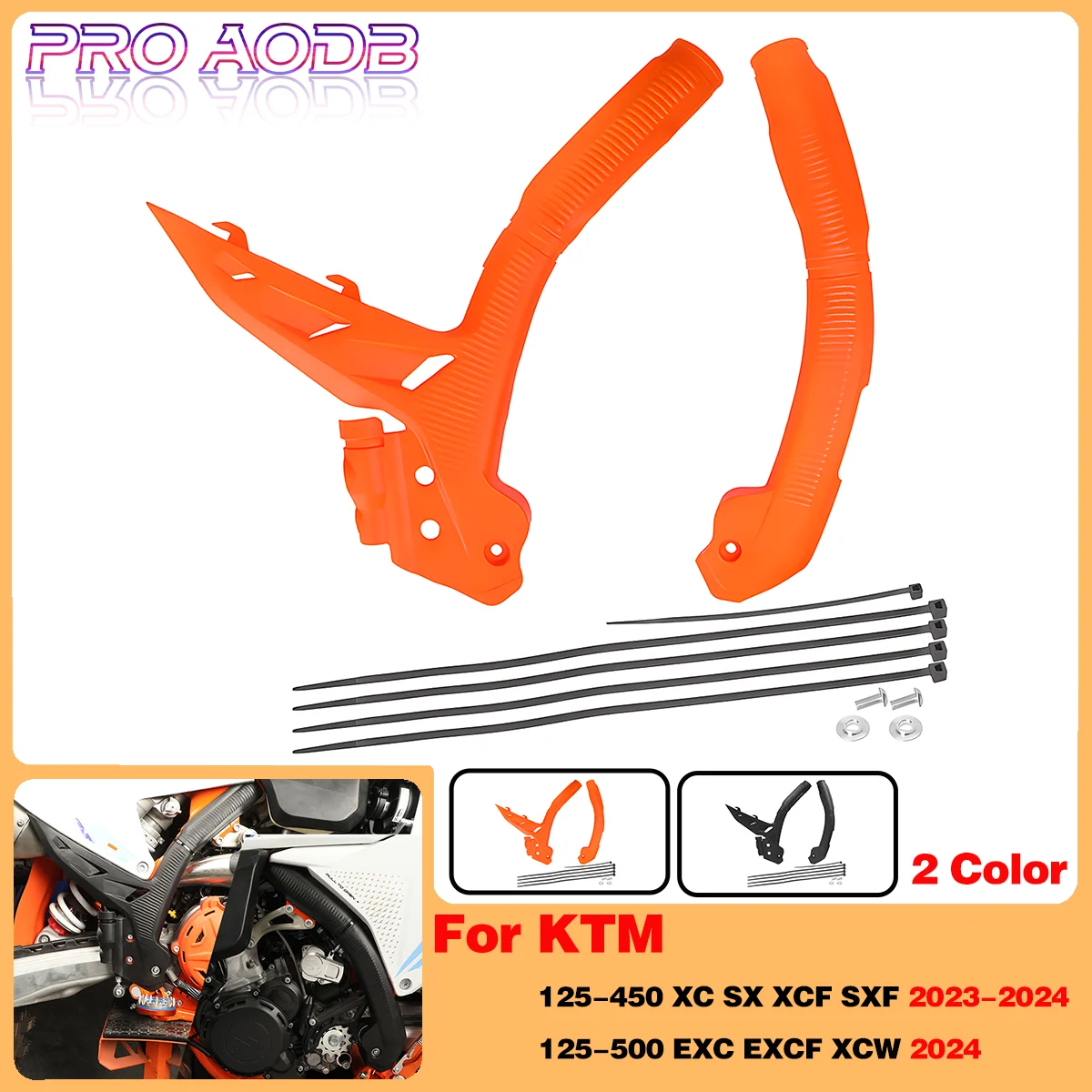 

Motocross Frame Guard Protector Cover For KTM 125 150 200 250 300 350 400 450 500 EXC EXCF XCW XC-W 2024 SX SXF XC XCF 2023-2024