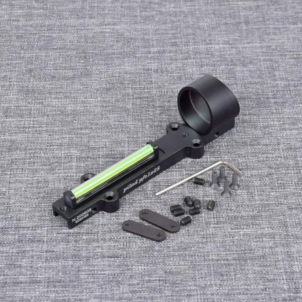 Tactical 1x28 Fiber Sight Scope RIZH-27 / MP-153 / MP-155 / MP-233 / TOZ-120 / MTs21-12 / TOZ-84 Rib Rail Hunting Shooting