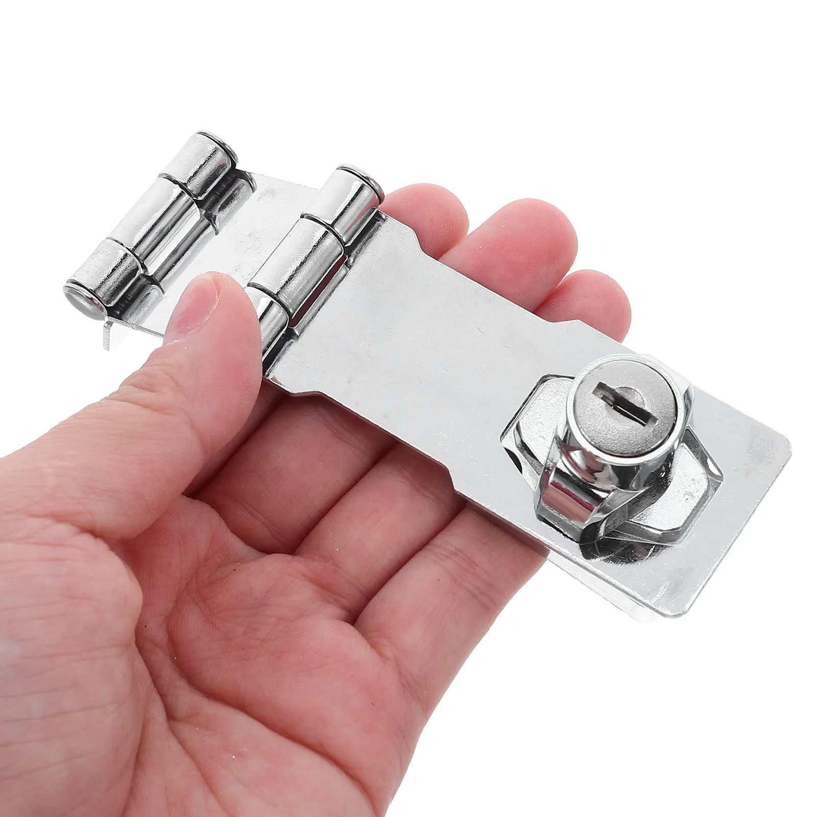 

2Sets Universal Lock Versatile Cabinet Door Lock Keyed Hasp Latch for Refrigerator Drawer File Cabinet Security Door Latch