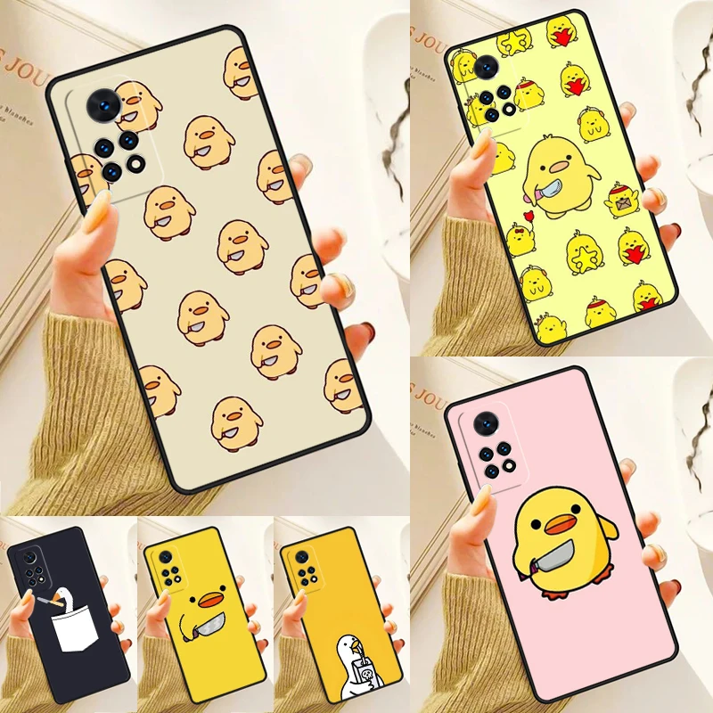 Violence Funny Duck knife Case For Samsung Galaxy S24 Plus S23 S20 S21FE Lite S22 Ultra Note 20 S8 S9 S10 Phone Coque