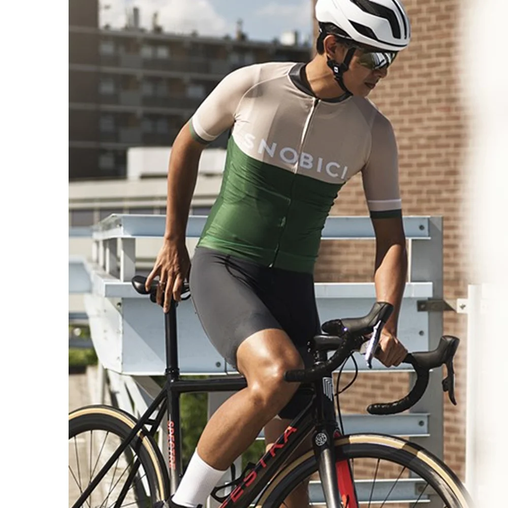 

Snobici Men's Summer Cycling Short Sleeve Jersey Suits Pro Team Bicyle Clothing Ciclismo Maillot Hombre Camisa De Time Bike Sets