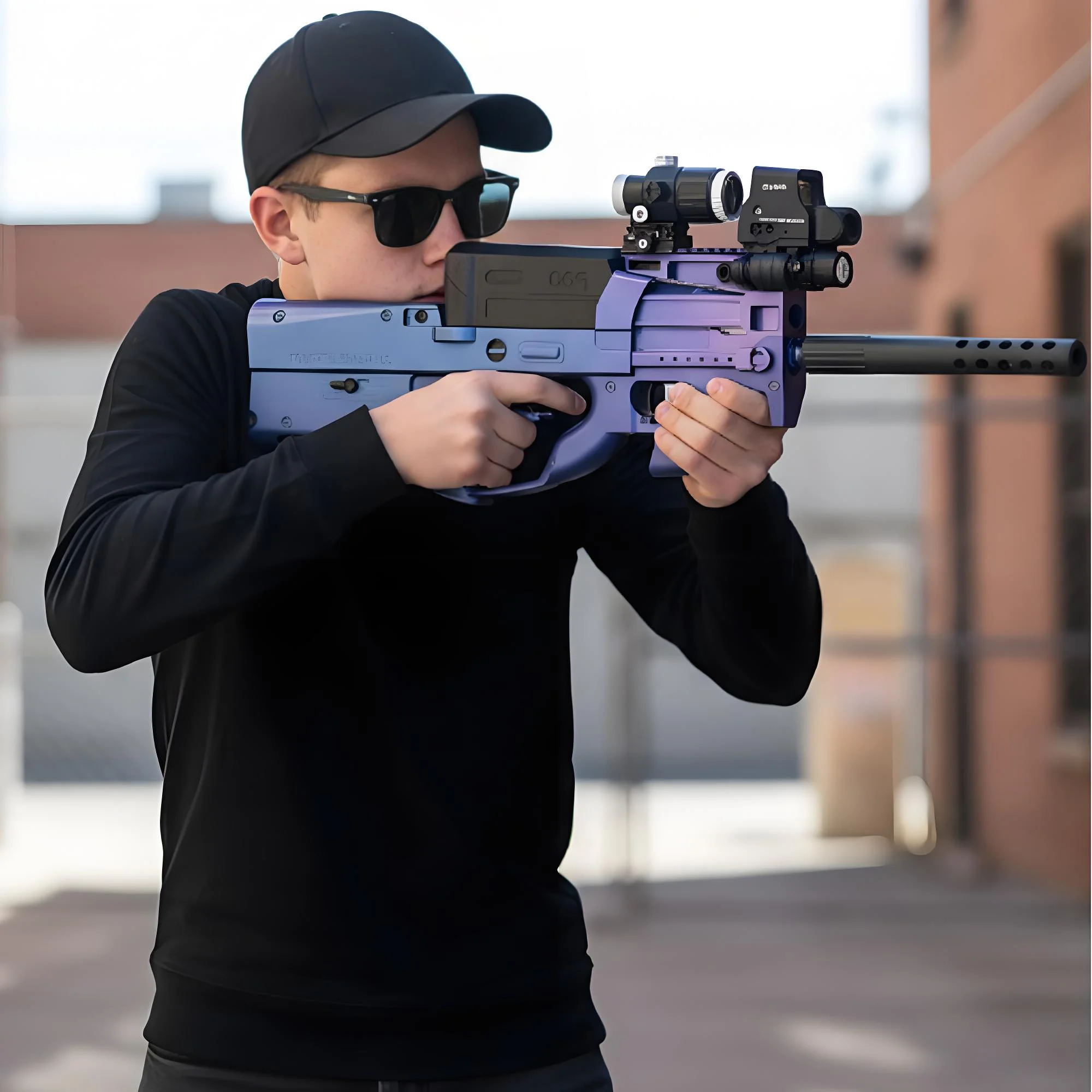 P90 Ultimate EBB Auto Gel Blasters Arma Brinquedo para Adultos Bola de Gel Elétrica de Alta Velocidade Blaster Esquipe Ao Ar Livre Presentes de Combate