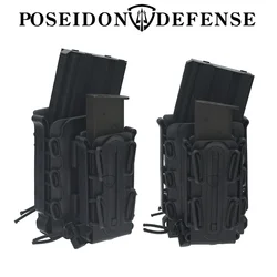 Molle 탄창 파우치, 5.56 7.62 9mm Mag 홀스터, 라이플 권총 Magazne 캐리어, AR15 M4 AK Glock 17 M9 범용, 2PCs/세트