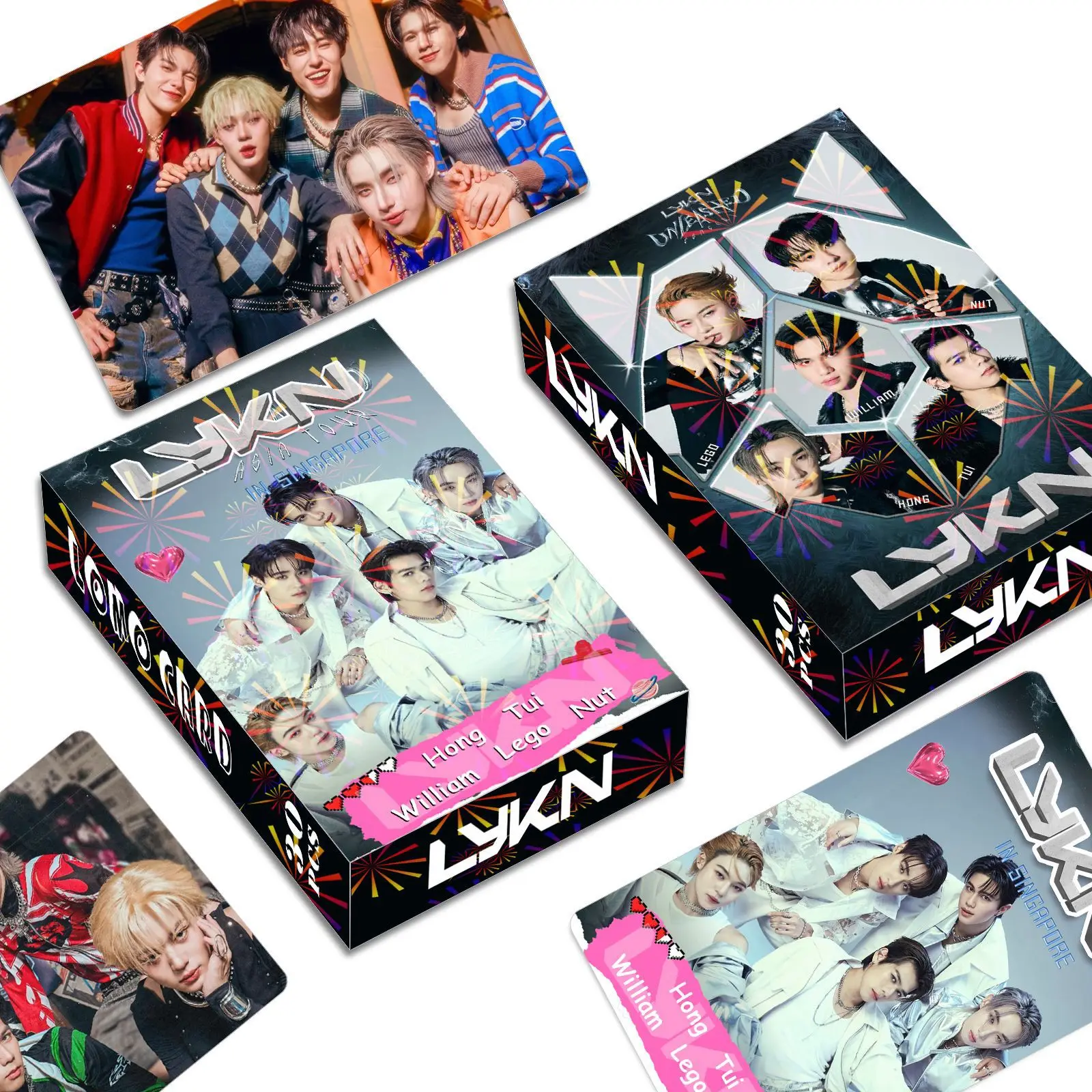 Conjunto de cartões fotográficos Thai Boyband LYKN de 30 peças - William Lego Tui Hong e Nut Idol Cartões Lomo colecionáveis